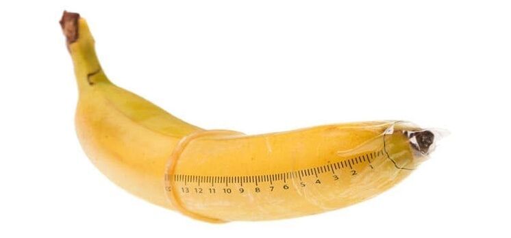 A medición do plátano simula a ampliación do pene con sosa